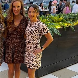 Karlie leopard scrunch dress